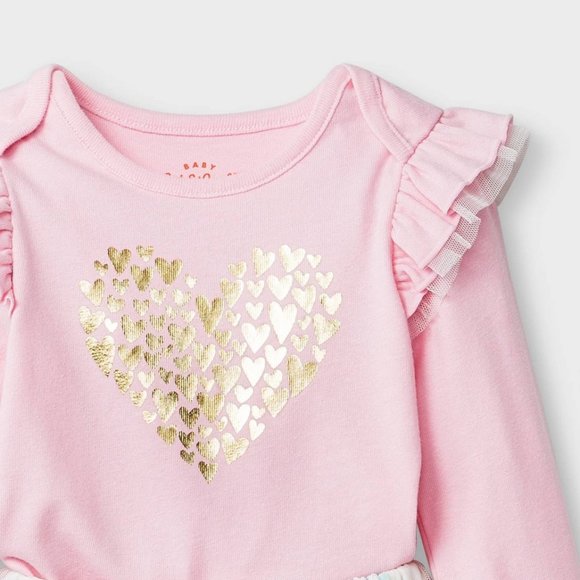 NWT Girls' 2pc Long Sleeve Top and Bottom Set 6-9m - Picture 3 of 4